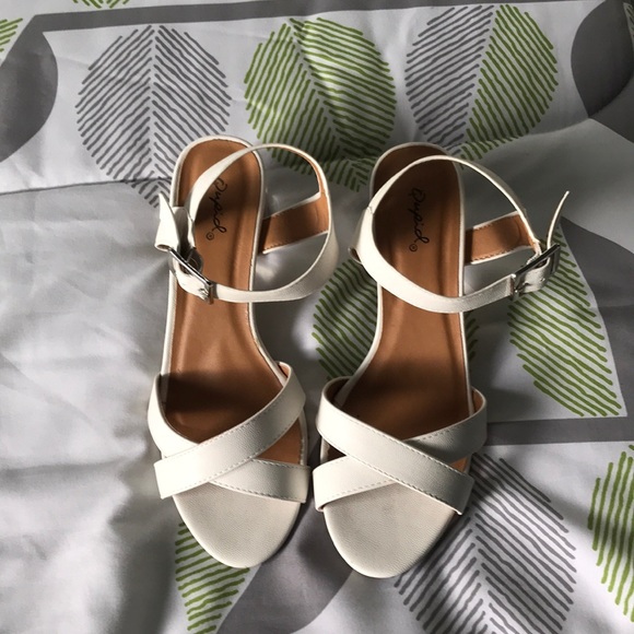 DSW Shoes - White Strappy Heels